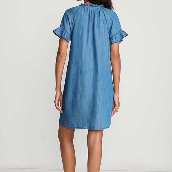 NWT Lands End Tencel Shift Dress L Large Blur - Picture 2 of 8